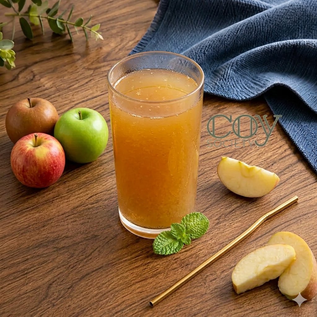 عصير تفاح طازج